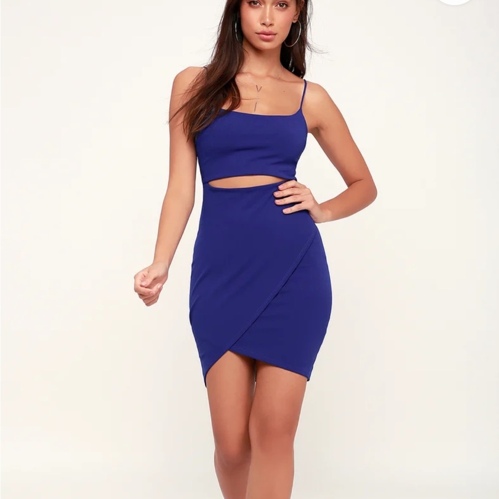 Lulus Royal Blue cutout Bodycon dress